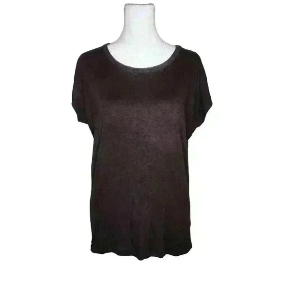 Michael Michael Kors women's brown stretchy cap sleeve t-shirt size medium - Picture 1 of 7